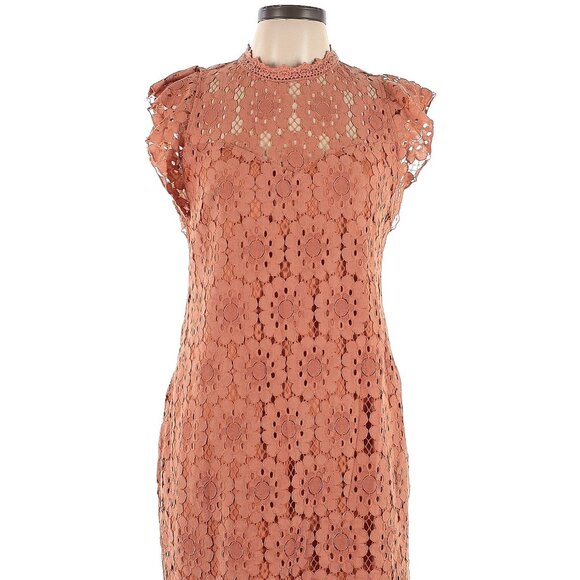 Z1018  CATO BURNT ORANGE COCKTAIL DRESS - Picture 1 of 11